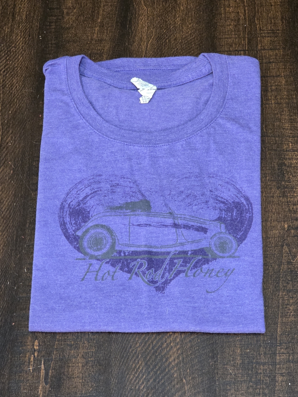 Purple Graphic Crewneck T-Shirt - Hot Rod Design